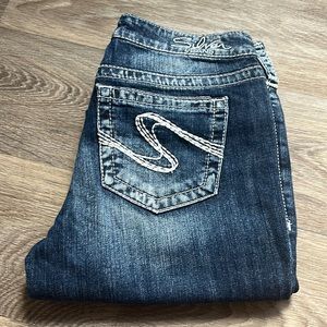 Silver Aiko Boot Cut Jeans Size 27